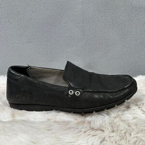 Ugg Loafers Mens 9 Black‎ Leather Slip On Shoes